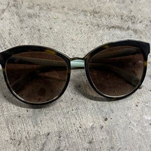 Tiffany’s Women’s Tortoise Shell Turquoise Sunglasses Designer Quiet Luxury